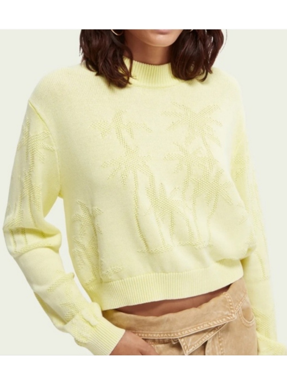 Scotch & Soda Light Pastel Yellow Women's Knit Crewneck Sweater- NWOT 💛